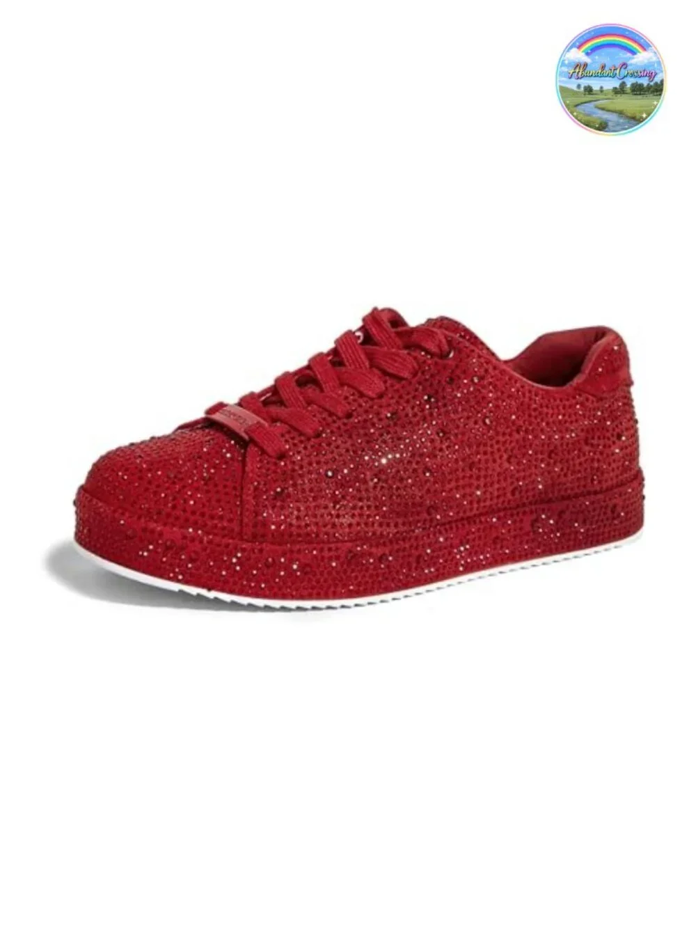 Rhinestone Sneakers for Women Low Top Sparkly Wedding Tennis Shoes